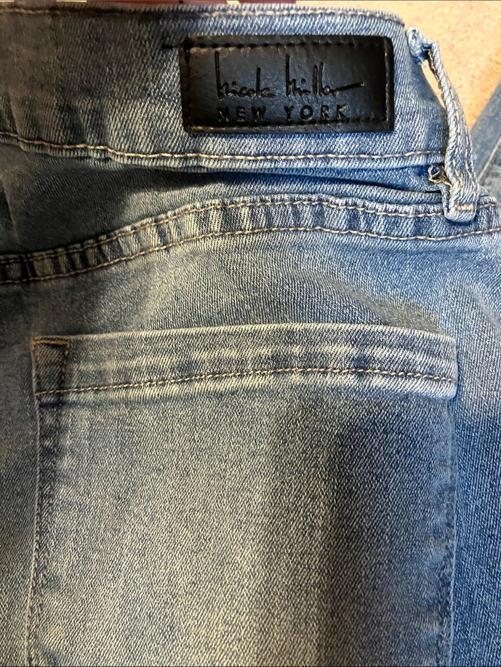 Nicole Miller SOHO Highrise Skinny Crop Blue Jeans 12 - Picture 4 of 5